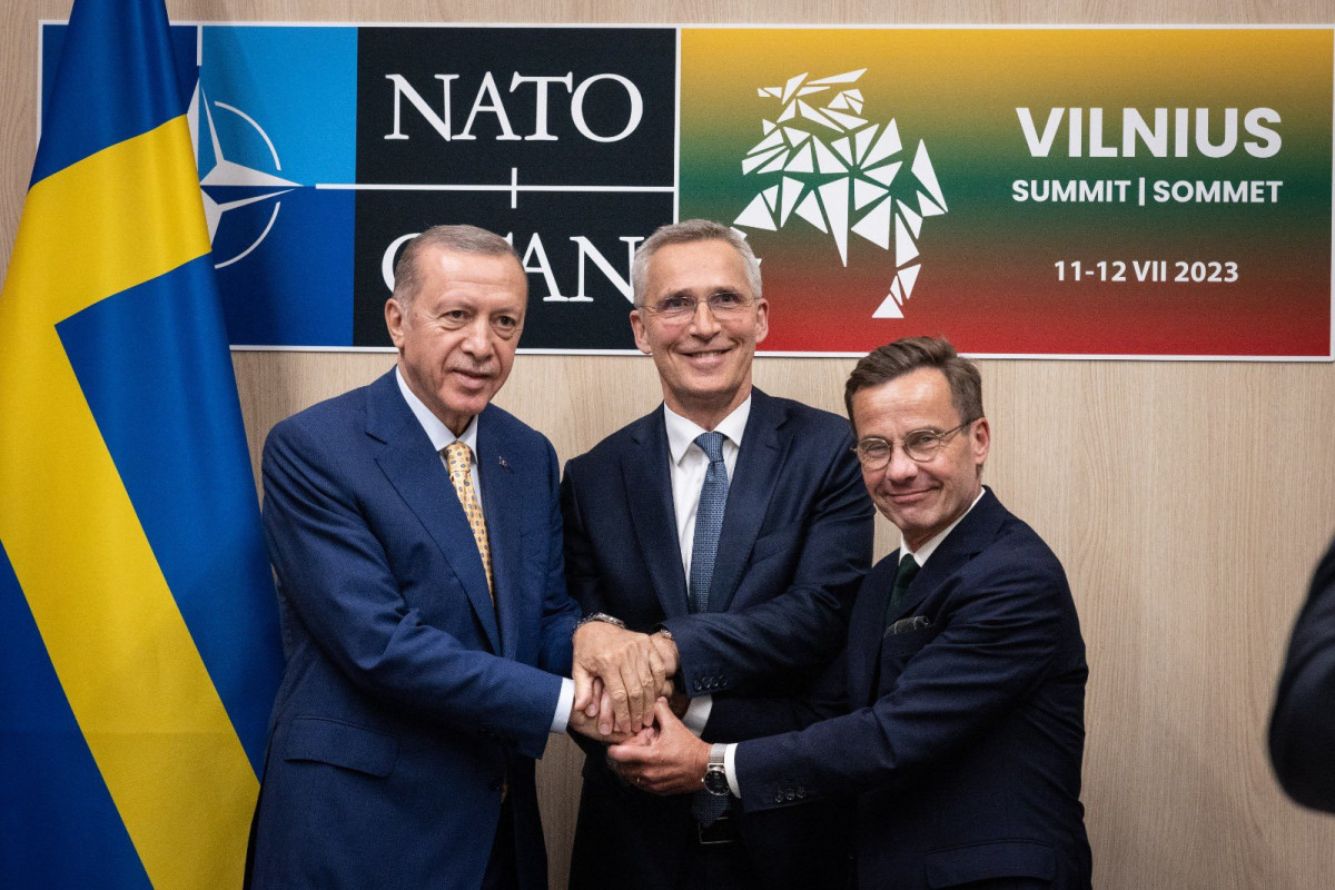 Συνάντηση των ηγετών Τουρκίας -Σουηδίας για την ένταξη στο ΝΑΤΟ (πηγή twitter/γενς στολετενμπεργκ)