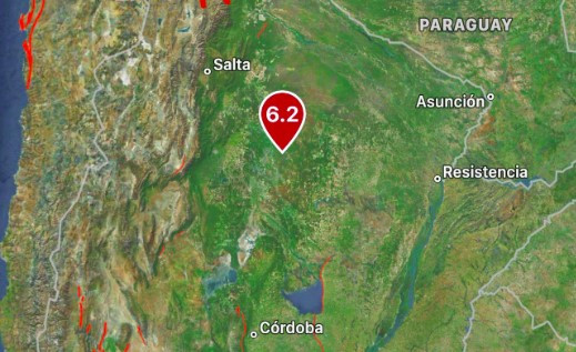 Αργεντινή / Σεισμός 6,2 Ρίχτερ στα βόρεια της χώρας