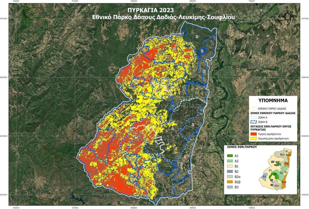 Φωτιά στον Έβρο / Αποκαρδιωτικός απολογισμός – Κάηκε το 58% του δάσους της Δαδιάς