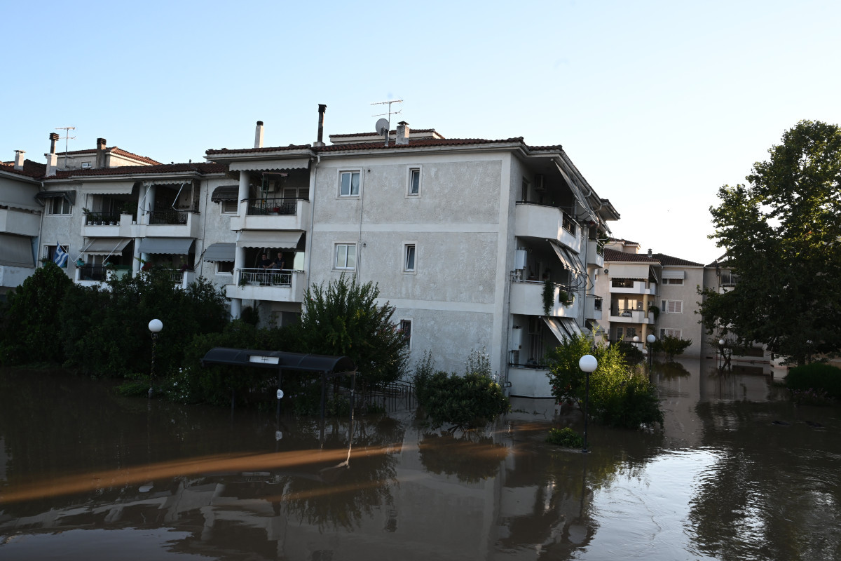 Πλημμύρες στη Λάρισα. Φωτο Eurokinissi