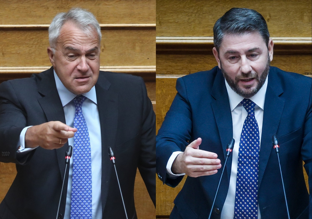 Μάκης Βορίδης και Νίκος Ανδρουλάκης. Φωτο Eurokonissi 