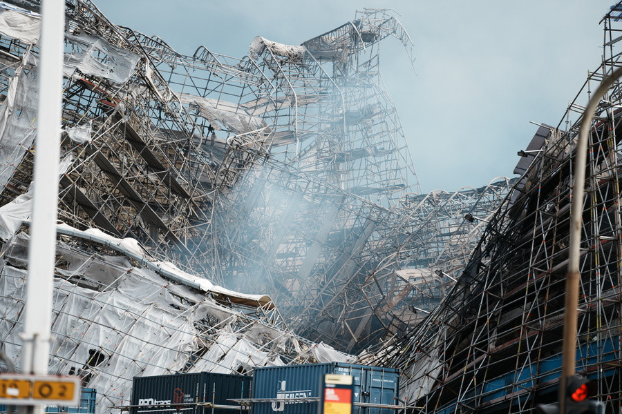Κατάρρευση κτιρίουτου Χρηματιστηρίου της Κοπεγχάγης