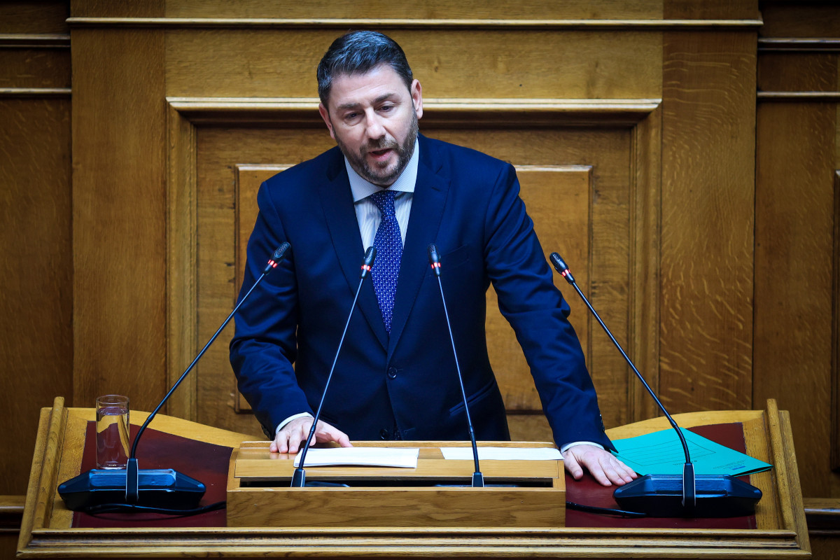Ο πρόεδρος του ΠΑΣΟΚ-ΚΙΝΑΛ, Νίκος Ανδρουλάκης στη Βουλή