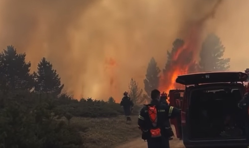 Πιέρια Όρη / Φωτιά εξοντώνει παρθένο δάσος για τρίτο 24ωρο [Βίντεο]