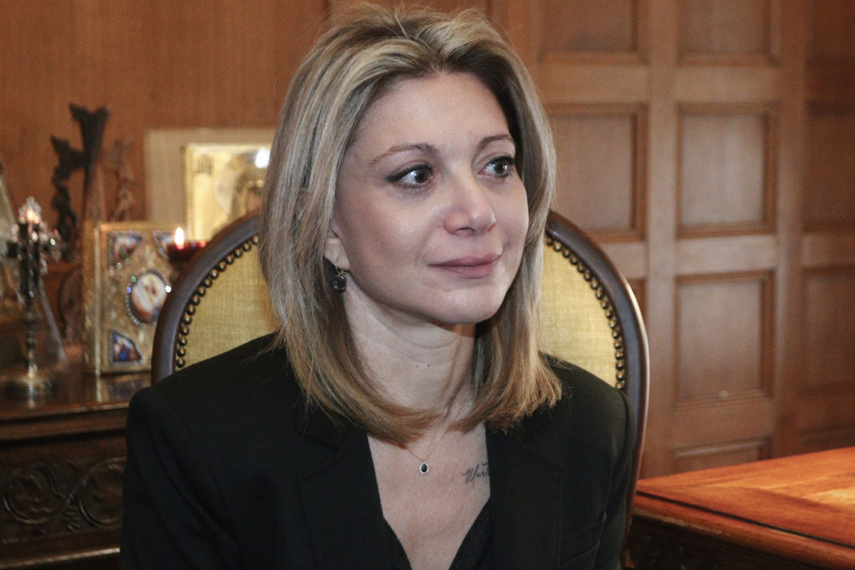Η πρόεδρος του Συλλόγου Οικογενειών Θυμάτων «Τέμπη 28/02/2023», Μαρία Καρυστιανού