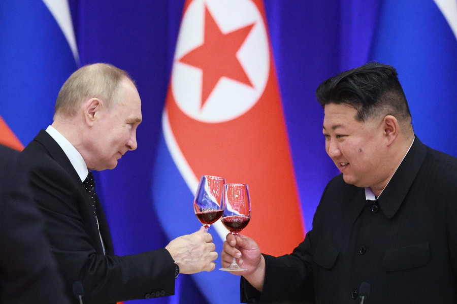 Ο Βλάντιμιρ Πούτιν και ο Κιμ Γιονγκ Ουν
