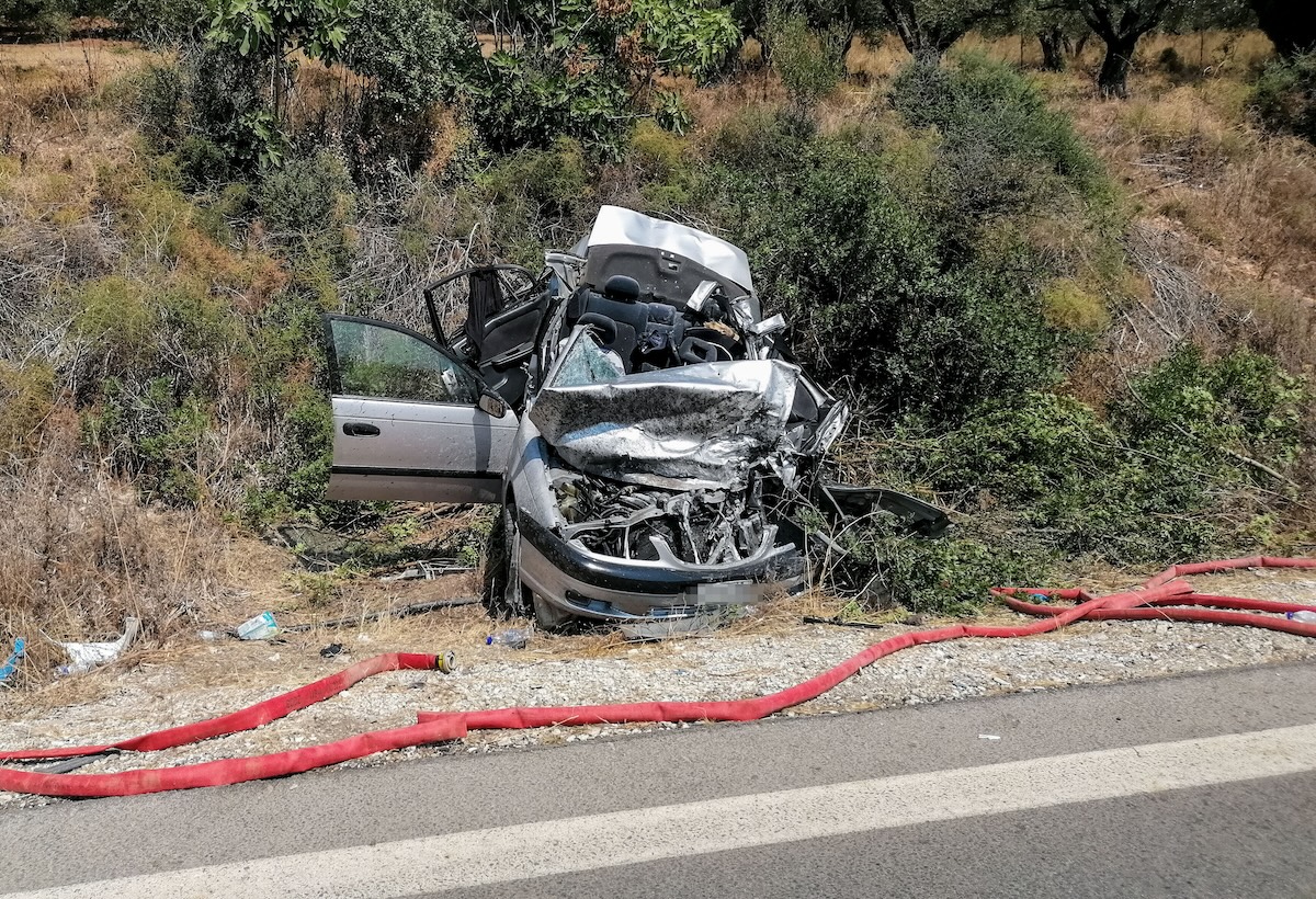 Πολύνεκρο τροχαίο στην Ελαία Μεσσηνίας.  Παρασκευή 26 Ιουλίου 2024  (ILIALIVE.GR/EUROKINISSI)