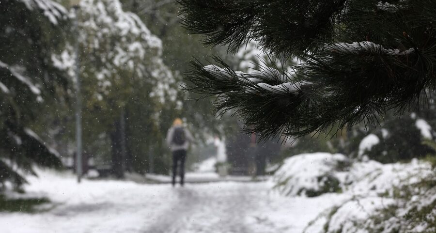 Φωτό αρχείου, χιονόπτωση στη Σερβία. (EPA/ANDREJ CUKIC)