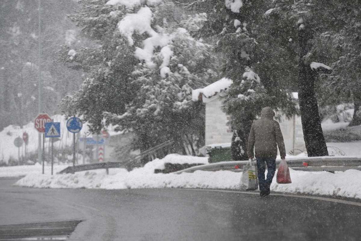 Χιόνια στην Αττική. Φωτο αρχείου Eurokinissi