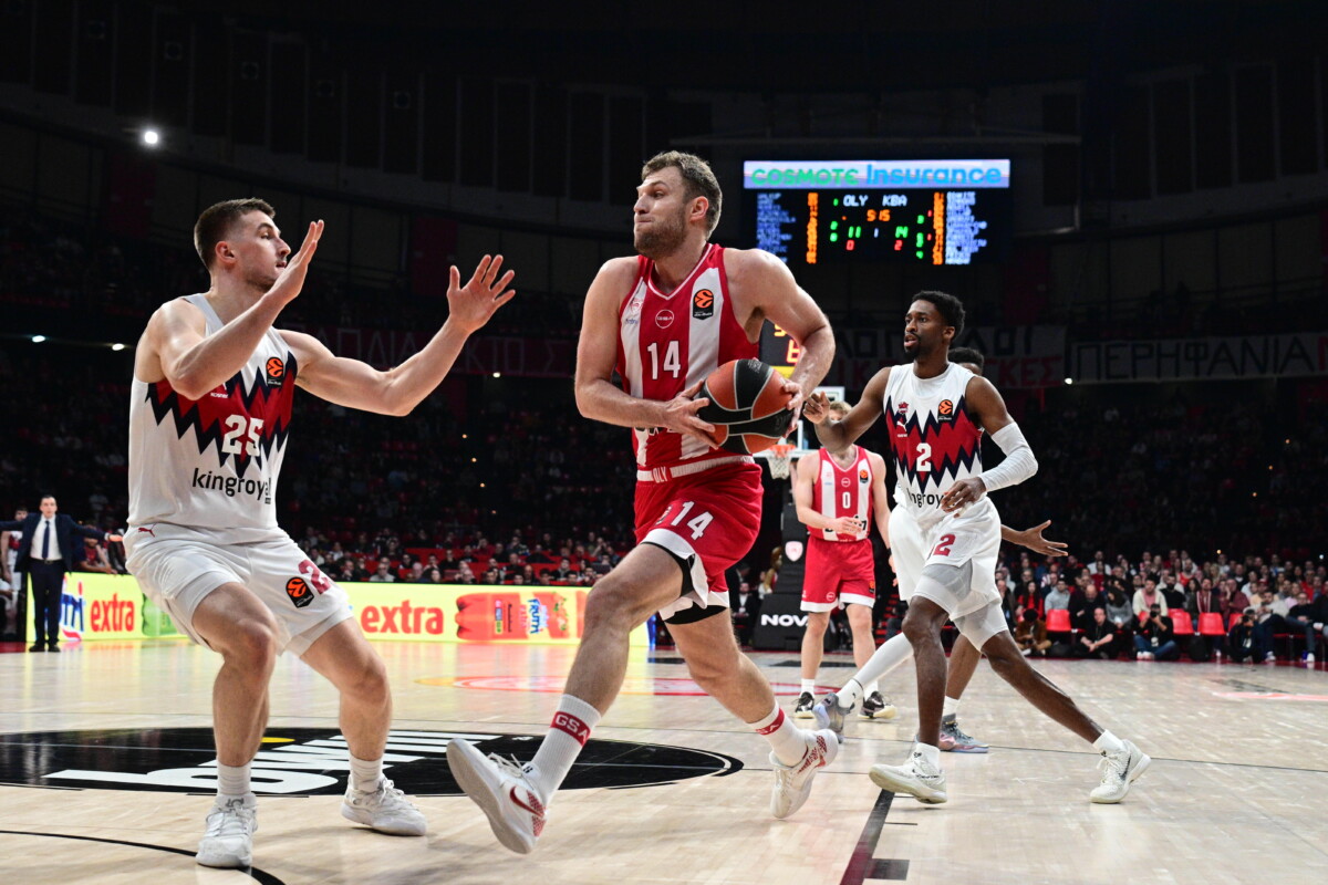 EUROLEAGUE 2025-2026 / ΟΛΥΜΠΙΑΚΟΣ - ΜΠΑΣΚΟΝΙΑ. (KLODIAN LATO / EUROKINISSI)