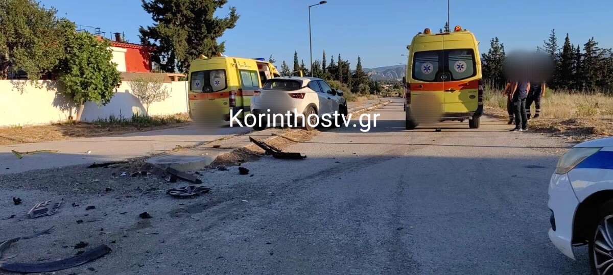 Λουτράκι / Σφοδρή σύγκρουση ασθενοφόρου του ΕΚΑΒ – ΙΧ, με τραυματίες [Βίντεο]