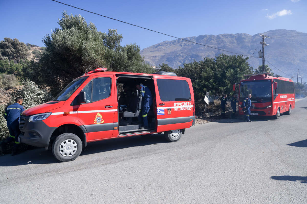 Ρέθυμνο / Πιθανότητα βλάβης στο όχημα που επέβαιναν οι δύο πυροσβέστες