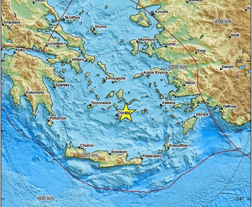 Σαντορίνη / Ισχυροί σεισμοί ως και 5 Ρίχτερ στην Αμοργό – Αισθητοί και στην Αττική