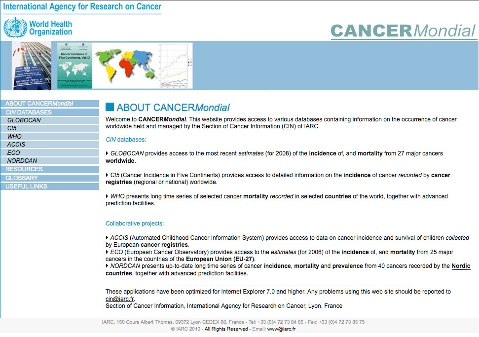 Online βάση από τον ΠΟΥ για τον κάρκινο – Πιο θανατηφόρος ο καρκίνος του πνεύμονα