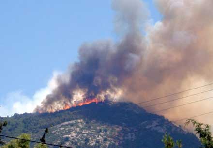 Σύστημα πρόληψης πυρκαγιών στον Υμηττό