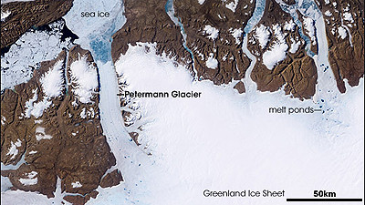 Αποκόλληση νησίδας πάγου, έκτασης 260 τετρ. χλμ., από την Γροιλανδία