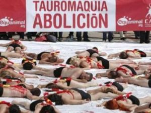Διαδήλωση κατά των ταυρομαχιών στην Ισπανία