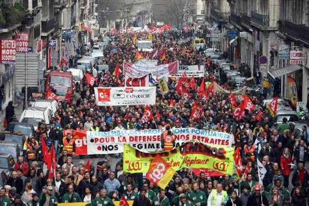 Διαδηλώσεις κατά της αύξησης του ορίου ηλικίας στη Γαλλία