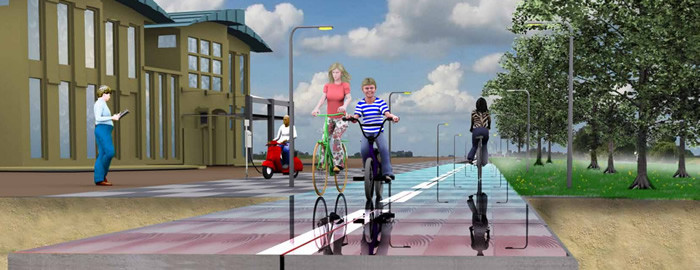 Ποδηλατόδρομοι στρωμένοι με ηλιακούς συλλέκτες στην Ολλανδία