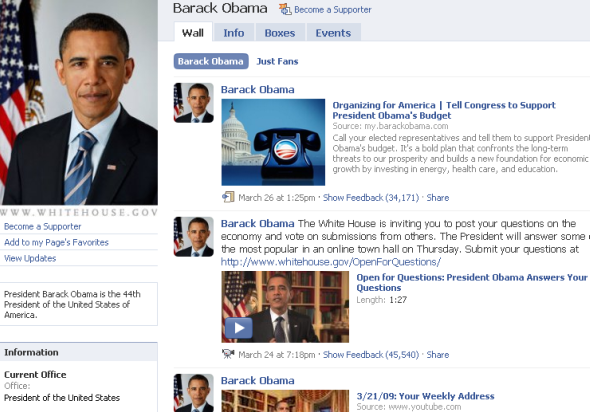 Ο πρόεδρος των ΗΠΑ στα γραφεία του Facebook