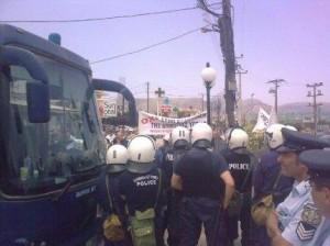 Την καταστολή διαδηλωτών στην Κρήτη καταγγέλλει ο ΣΥΝ