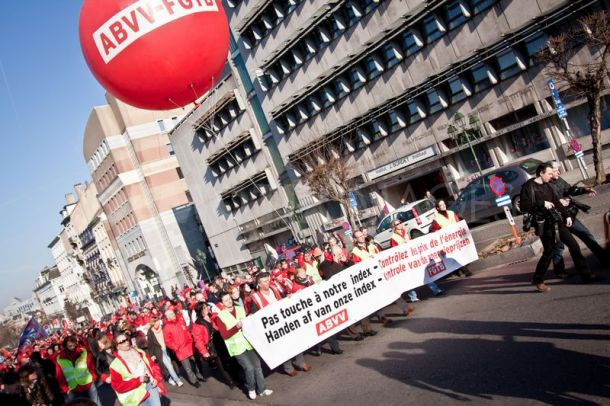 Οι Βέλγοι διαδηλώνουν κατά της λιτότητας