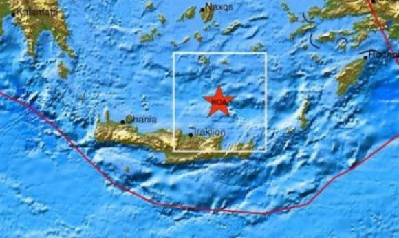 Νέος σεισμός μεταξύ Κρήτης και Σαντορίνης