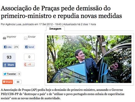 Πορτογάλοι στρατιωτικοί: Να παραιτηθεί η κυβέρνηση