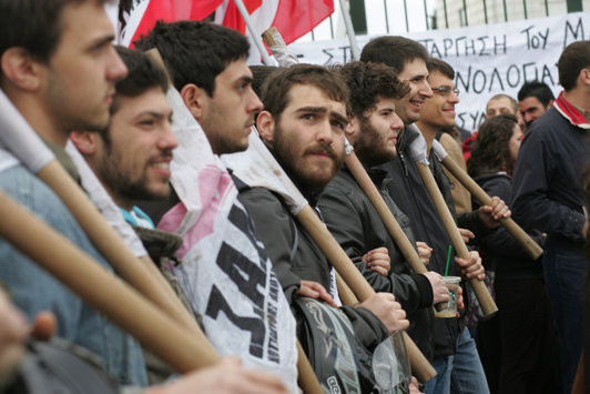 Μαζική διαμαρτυρία φοιτητών για το σχέδιο «Αθηνά»