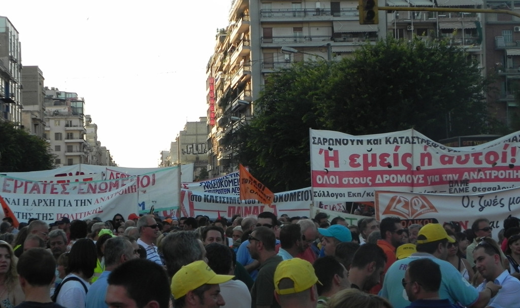 Μαζική συμμετοχή στις διαδηλώσεις διαμαρτυρίας στη Θεσσαλονίκη