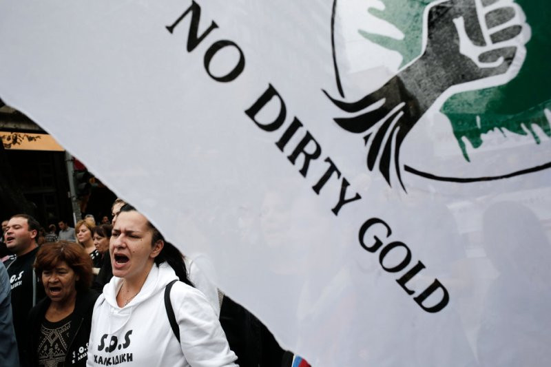 Συγκεντρώσεις διαμαρτυρίας ενάντια στην εξόρυξη χρυσού στις Σκουριές