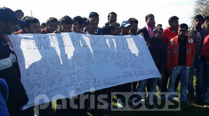 Διαμαρτυρία από τους εργάτες γης της Μανωλάδας