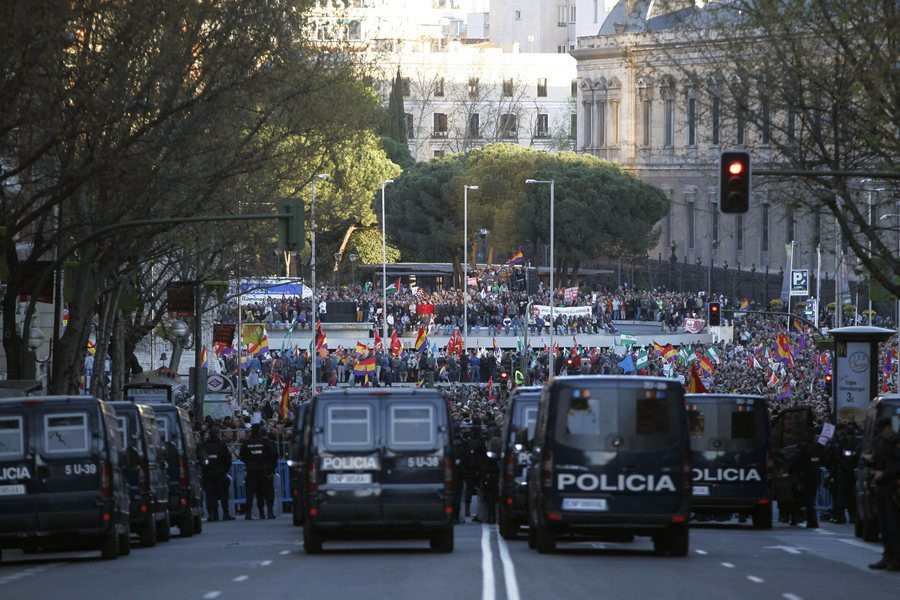 Επεισόδια μετά την Πορεία Αξιοπρέπειας στη Μαδρίτη
