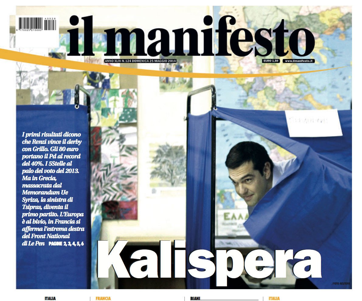 Kalispera, γράφει η Il Manifesto