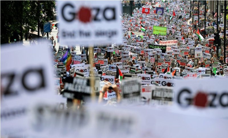 Διαδηλώσεις σε Λονδίνο και Παρίσι για τη Γάζα