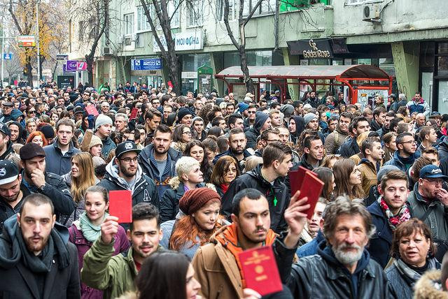 Οι φοιτητές στην πόλη των Σκοπίων διαδηλώνουν: Πανεπιστήμια αυτόνομα, όχι υπό κρατικό έλεγχο