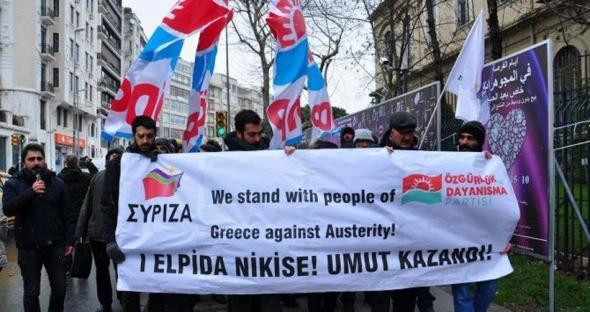 Διαδήλωση υπέρ του ΣΥΡΙΖΑ και κατά της λιτότητας και στην Τουρκία
