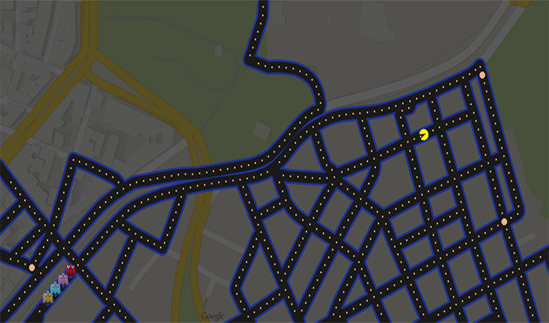 Παίξτε Pacman μέσω Google Maps