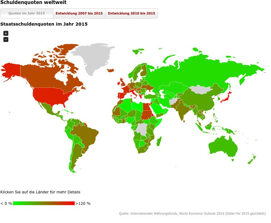 Αυτός είναι ο παγκόσμιος χάρτης του χρέους