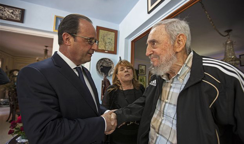 Ιστορική συνάντηση Ολάντ με τους αδελφούς Κάστρο στην Κούβα [ΒΙΝΤΕΟ]
