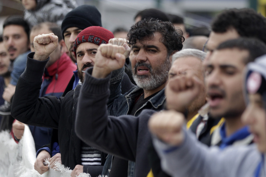 Διαμαρτυρία Σύρων προσφύγων στην Κατεχάκη για το άσυλο