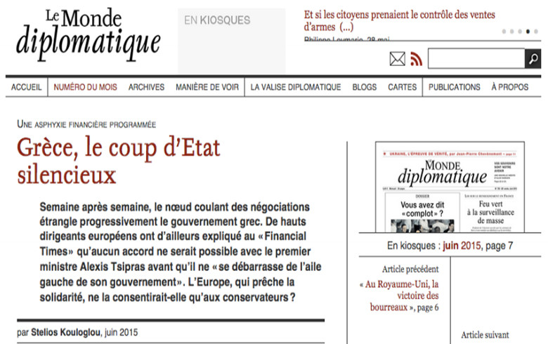 Monde Diplomatique: Ο Στέλιος Κούλογλου για «το σιωπηλό πραξικόπημα»
