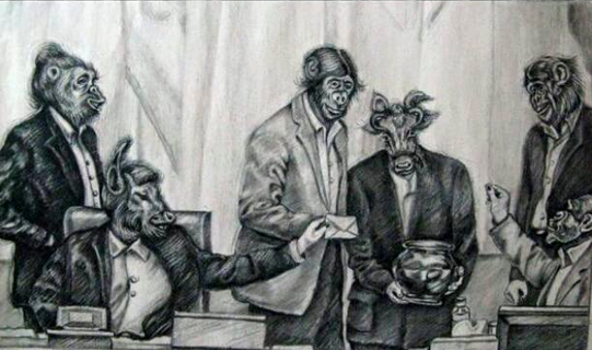 Στη φυλακή Ιρανή ζωγράφος επειδή απεικόνισε τους βουλευτές ως ζώα