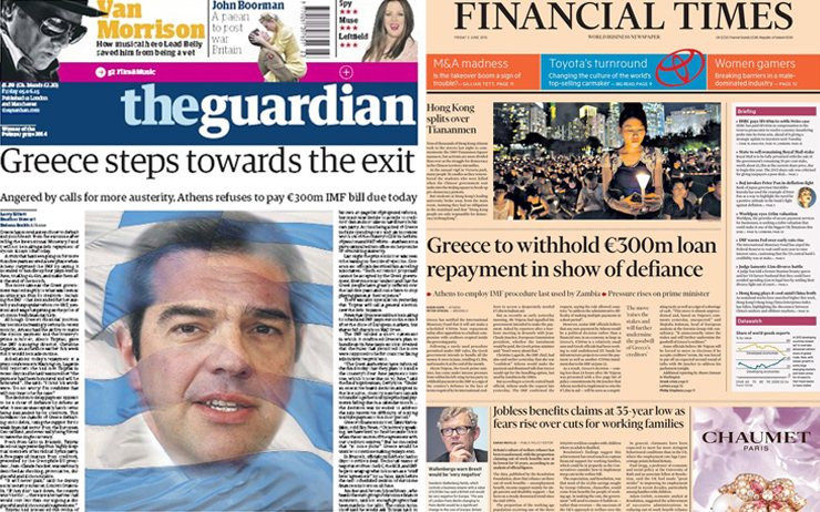 Guardian και FT: Αντιστέκεται στο ΔΝΤ και βαδίζει προς Grexit η Ελλάδα