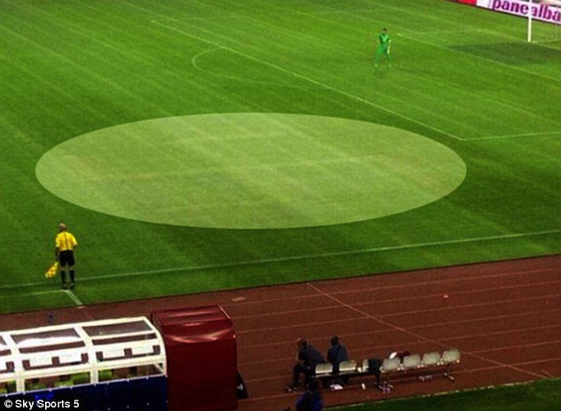 Μια σβάστικα ζωγραφισμένη στο γήπεδο της Εθνικής Κροατίας