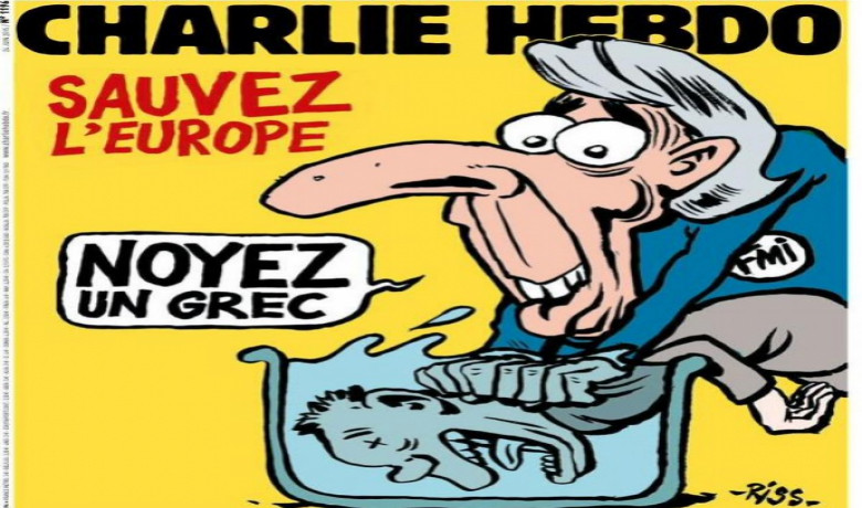 Charlie Hebdo: Σώστε την Ευρώπη, Πνίξτε έναν Έλληνα