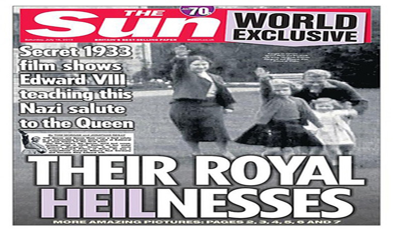 Their Royal Heilnesses: Η βασίλισσα Ελισάβετ χαιρετάει ναζιστικά υπό της οδηγίες του Εδουάρδου