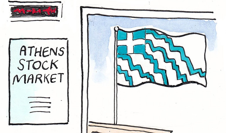 Το σκίτσο του Guardian για το χθεσινό «κραχ» στο Χρηματιστήριο