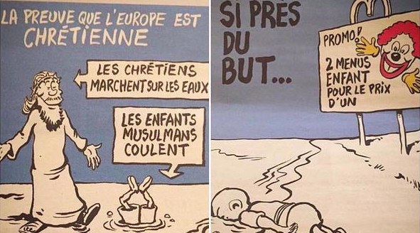 Τα δυο σκίτσα του Charlie Hebdo που δίχασαν και η υποκρισία