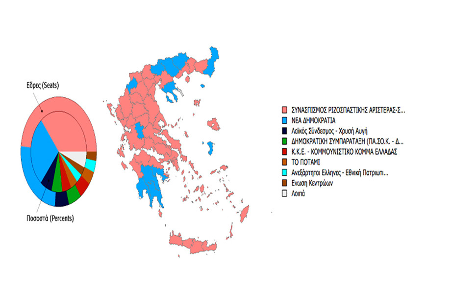 Τελικά αποτελέσματα: Μεγάλη νίκη ΣΥΡΙΖΑ με πάνω από 7 μονάδες